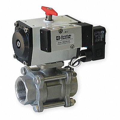 DYNAQUIP CONTROLS P3S22AJDA032A Ball Valve 3/8 In NPT Double Acting SS