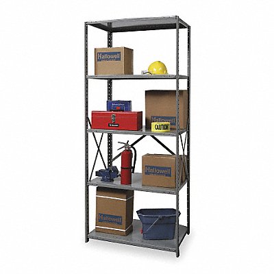 HALLOWELL 551018HG Metal Shelving Cap 800 lb 18inx84inx36in