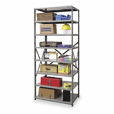 HALLOWELL 451324HG Metal Shelving Cap 500 lb 24inx84inx36in