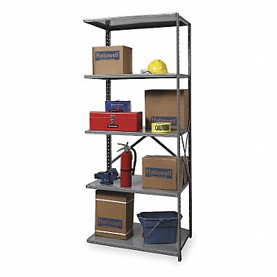 HALLOWELL A471012HG Metal Shelving Cap 375 lb 12inx84inx48in