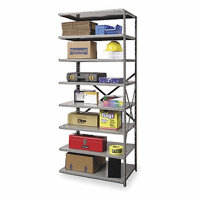 HALLOWELL A571324HG Metal Shelving Cap 500 lb 24inx84inx48in