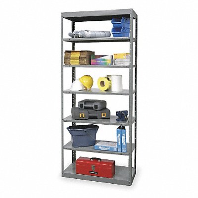 HALLOWELL DT551212HG Metal Shelving Cap 800 lb 12inx84inx36in