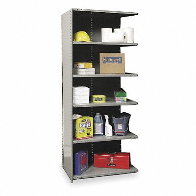 HALLOWELL A752118HG Metal Shelving Cap 1200 lb 18inx84inx36in