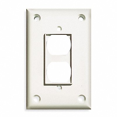 CORTECH TPDR Duplex Recept Wll Plt Jmb Wht 1Gng Txtr