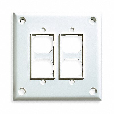 CORTECH TPDD Duplex Recept Wll Plt Stnd Wht 2Gng Txtr