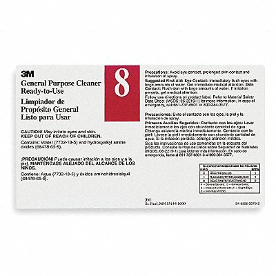 TOLCO 340408 Secondary Bottle Label Gloss Paper PK12