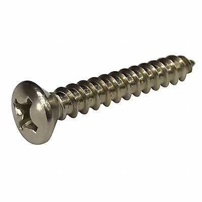 GRAINGER 1VE85 Sheet Metal Screw ScrwSz#12 18-8SS 1.25 L PK100