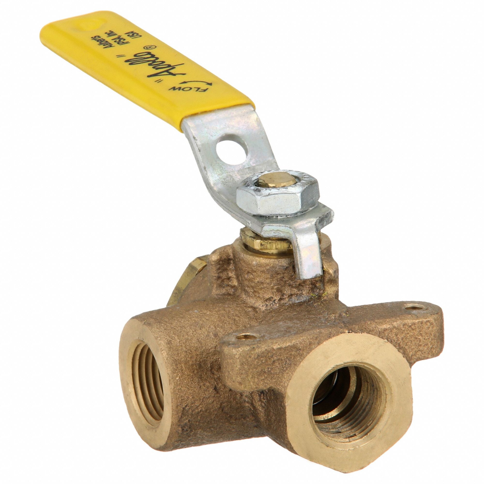 APOLLO 7060201 Bronze Ball Valve 3-Way FNPT 3/8 in