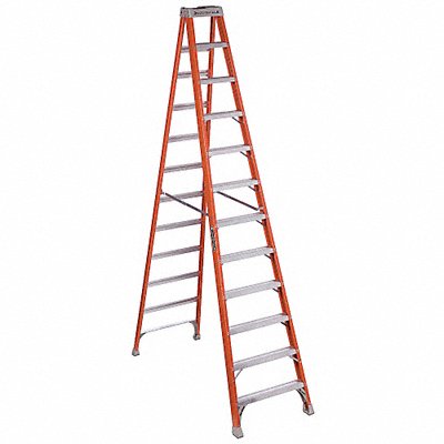 LOUISVILLE FS1512 Stepladder Fiberglass 12 ft H 300 lb Cap