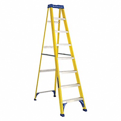 LOUISVILLE FS2008 Stepladder Fiberglass 8 ft H 250 lb Cap