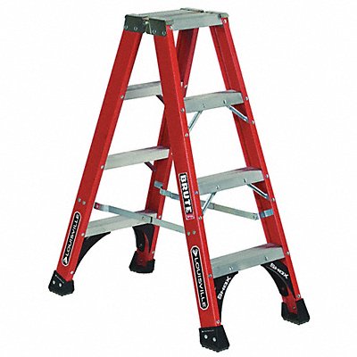 LOUISVILLE FM1404HD Twin Stepladder Fiberglass IAA 4ft FM1400HD