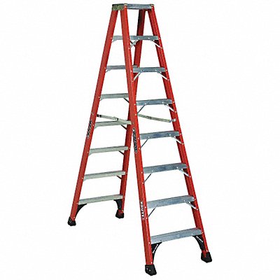 LOUISVILLE FM1408HD Twin Stepladder Fiberglass IAA 8ft FM1400HD