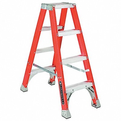 LOUISVILLE FM1504 Twin Stepladder Fiberglass IA 4ft FM1500