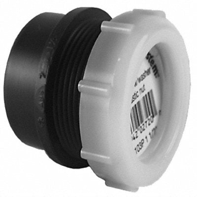 GRAINGER 1CNV6 Male Trap Adaptor W/ Poly Nut 1 1/2 in