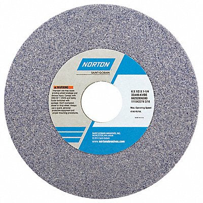 NORTON 66252836380 Grinding Wheel T1 6x1/2x1-1/4 AO 46G PK5