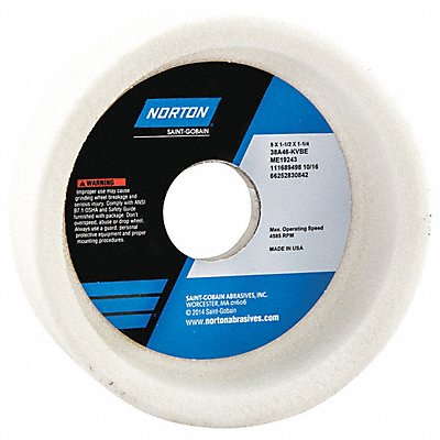 NORTON 66252830842 Straight Cup Wheel 5Diax1.5 Tx1.25AH PK5