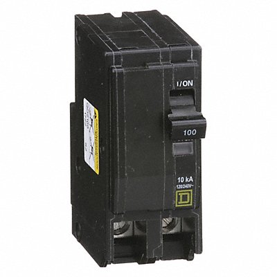 SQUARE D QO2100 Circuit Breaker 100A Plug In 120/240V 2P
