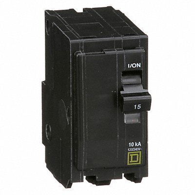 SQUARE D QO215 Circuit Breaker 15A Plug In 120/240V 2P