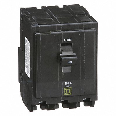 SQUARE D QO340 Circuit Breaker 40A Plug In 120/240V 3P