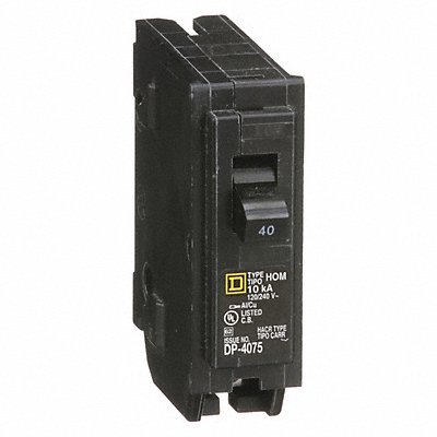 SQUARE D HOM140 Circuit Breaker 40A Plug In 120V 1P