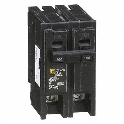 SQUARE D HOM2100 Circuit Breaker 100A Plug In 120/240V 2P