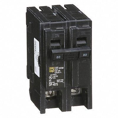 SQUARE D HOM280 Circuit Breaker 80A Plug In 120/240V 2P