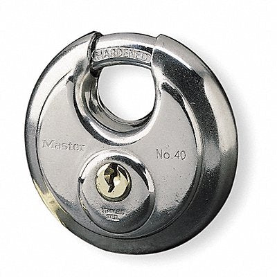 MASTER LOCK 40KAD Keyed Padlock 3/4 in Round Silver