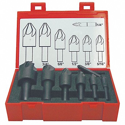 KEO 55078 Countersink Set 7 PC 6 FL 100 Deg HSS