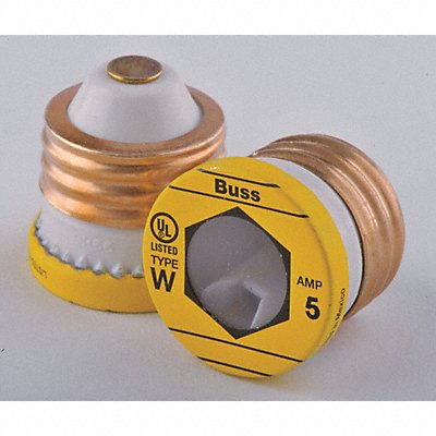 BUSSMANN W5 Plug Fuse W Series 5A PK4
