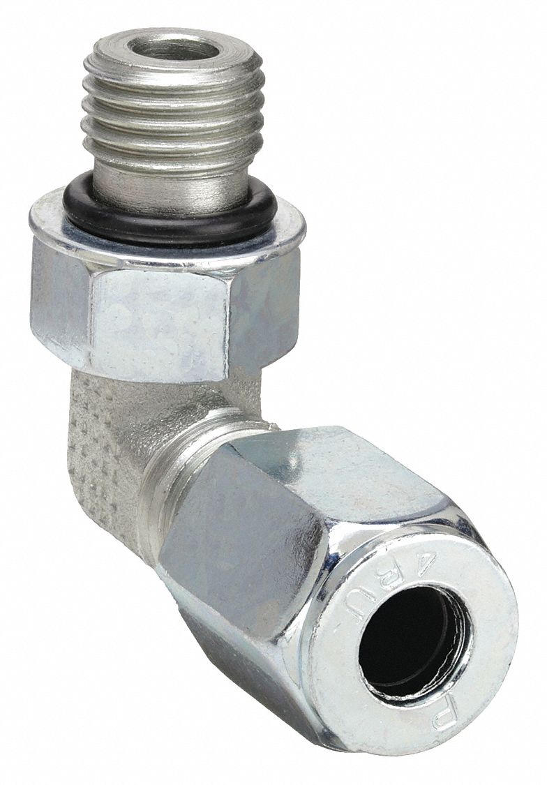 PARKER 10C5BUS Elbow Zinc Stl CompxSAE 5/8x7/8-14In