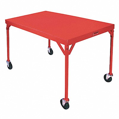 DAYTON 1DE92 Mobile Fixed Work Table Steel 54 W 30 D