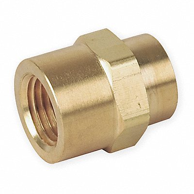 PARKER 22FHCB Hex Coupling Brass 1/8 in Pipe Size FNPT