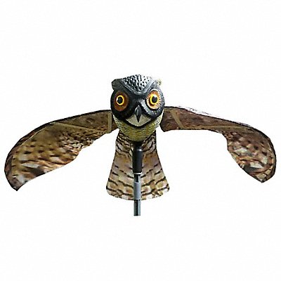 BIRD-X OWL Owl Decoy 7 in H Black/Brown