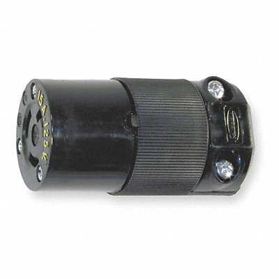 HUBBELL HBL4729CBK LckCon Straight 15 A Black Nylon L5-15R