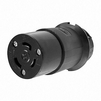 HUBBELL HBL2613BK LckCon Straight 30 A Black Nylon L5-30R