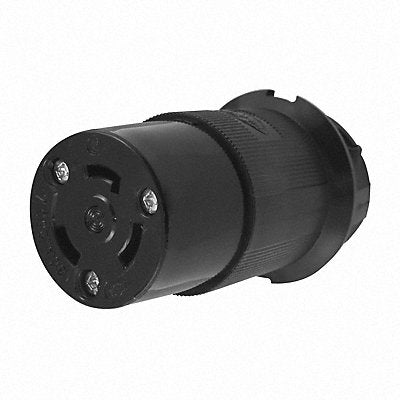 HUBBELL HBL2623BK LckCon Straight 30 A Black Nylon L6-30R