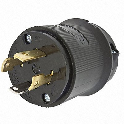 HUBBELL HBL2711BK LckPlg Straight 30 A Black Nylon 4Blds
