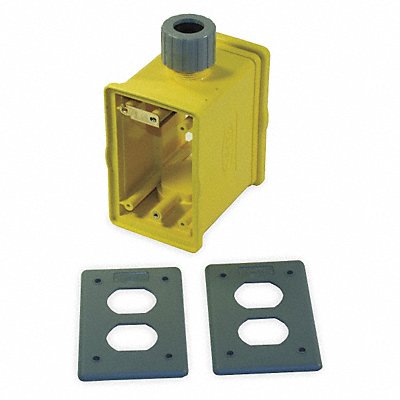 HUBBELL WIRING DEVICE-KELLEMS HBLPOB1D Portable Outlet Box 1Gang 33 cu in