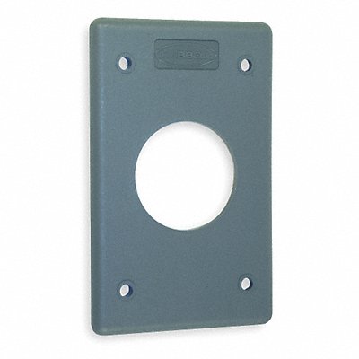 HUBBELL HBLP720FS Single Receptacle Plate 1 Gang Grey