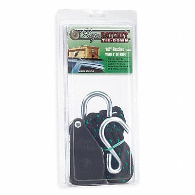 ROPE RATCHET 10030 Rope Tie Down 8 L 500 lb S-Hook
