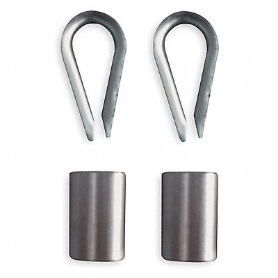 DAYTON 1DKJ3 Wire Rope Stop Sleeve and Thimble Kit