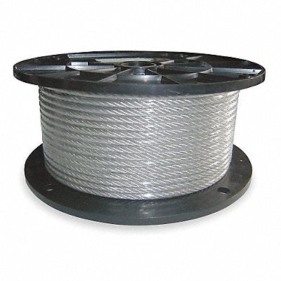 DAYTON 2TAZ8 Wire Rope 50 ft L 7/32 in Dia 1 000 lb