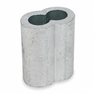 DAYTON 2VJZ2 Wire Rope Oval Sleeve 5/32in Almnm PK 25