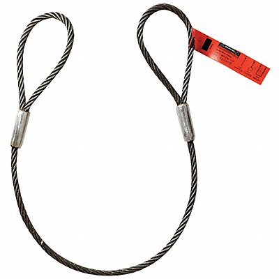 DAYTON 1DNF8 Wire Rope Sling 10ft L 7 800 lb Load Cap