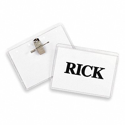 C-LINE PRODUCTS 95723 Name Badges Pin/Clip Badge PK50