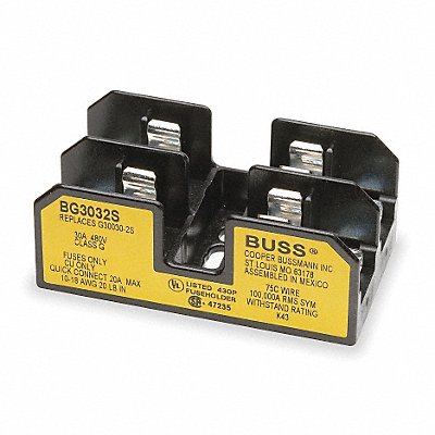 BUSSMANN BG3032S Fuse Block 25 to 30A G 2 Pole
