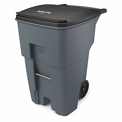 RUBBERMAID COMMERCIAL PRODUCTS FG9W2200Grey Garbage Can 95 gal Grey Plastic