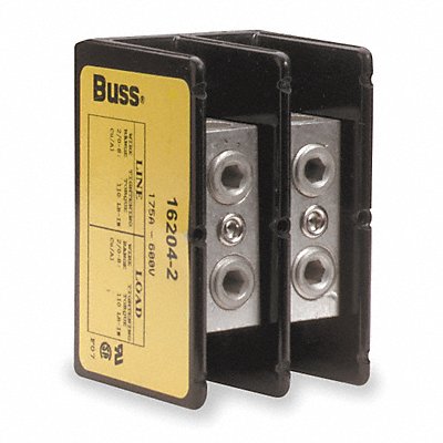 BUSSMANN 162042 Mintr Distr Block Al/Cu 600V AC/DC