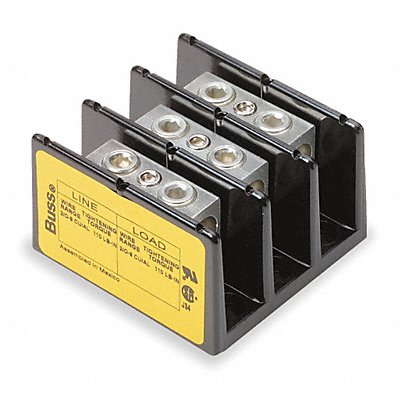 BUSSMANN 162043 Mintr Distr Block Al/Cu 600V AC/DC