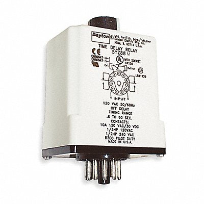 DAYTON 1EGC2 H7800 Single Function Time Delay Relay 240VAC 11Pins